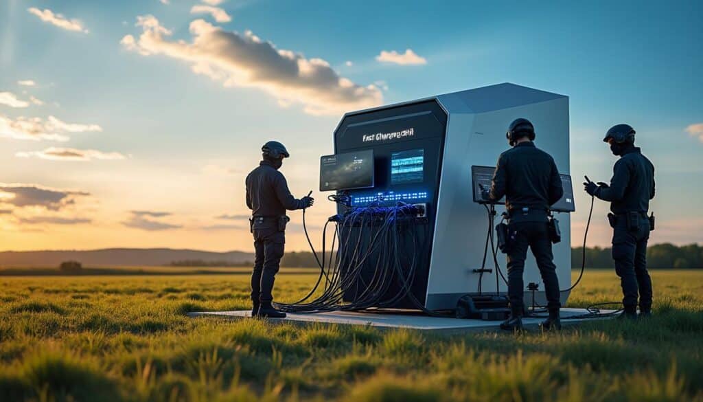 découvrez le hub de charge rapide, la solution idéale pour organiser et gérer efficacement les accessoires drone professionnels directement sur le terrain.