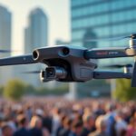 découvrez le drone professionnel équipé de haut-parleurs intégrés, capable de diffuser des messages sonores avec une qualité exceptionnelle pour diverses applications.