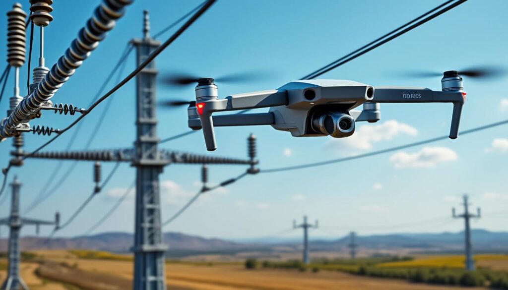 découvrez comment le drone professionnel inspecte les lignes haute tension en toute sécurité et sans interruption de courant, optimisant la maintenance et la fiabilité du réseau électrique.