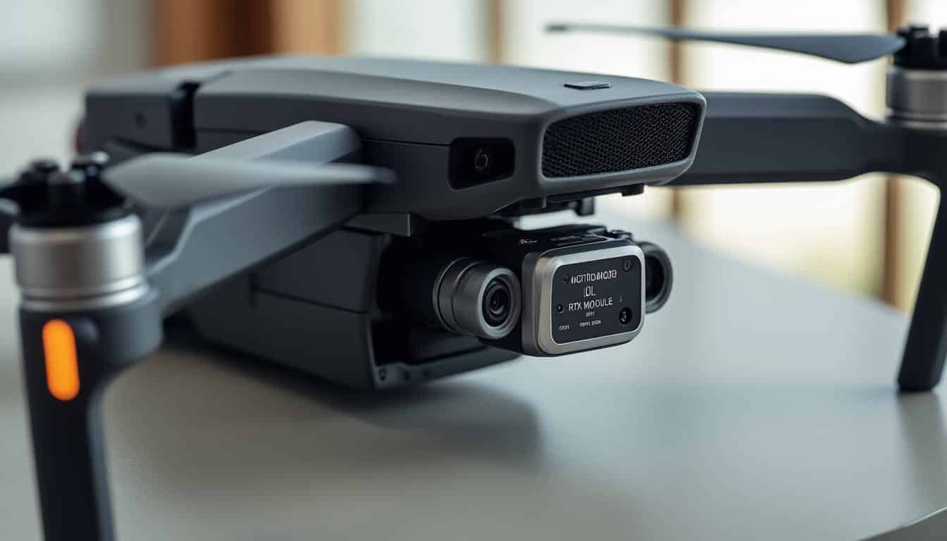 découvrez le module rtk externe, compatible avec les accessoires drone pro, pour une précision de navigation améliorée et une fixation facile.