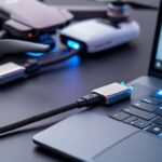 découvrez notre câble de données renforcé, conçu pour connecter en toute sécurité les accessoires de votre drone professionnel à votre ordinateur, assurant une transmission fiable et rapide.