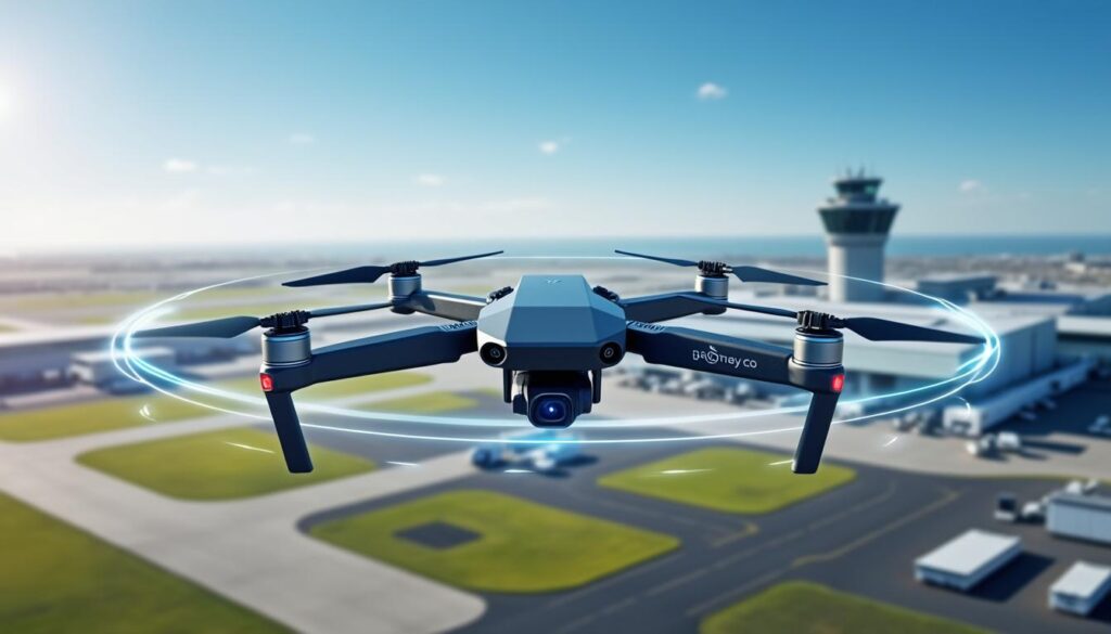 découvrez comment les technologies drone professionnelles utilisent le geofencing pour sécuriser les vols et éviter les zones sensibles telles que les aéroports.