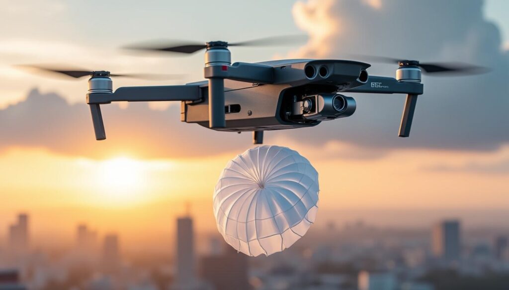 découvrez comment les technologies drone pro intègrent des systèmes de parachute à déclenchement automatique pour assurer la sécurité et la protection lors des missions aériennes.